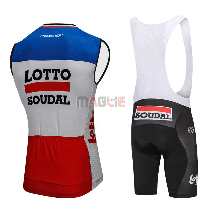 Gilet Antivento Lotto Soudal 2018 Blu e Rosso